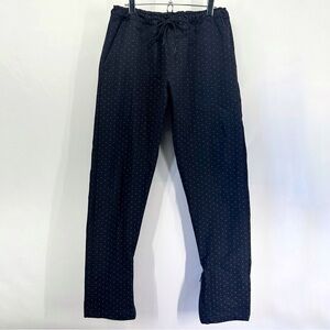 Major Threads Navy Jastillana Zip Trousers Joggers Polka Cross Pattern Medium